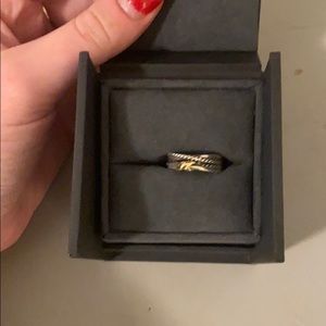 David Yurman 18Kgold crossover ring
